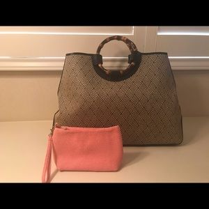 Talbots pair tote & clutch